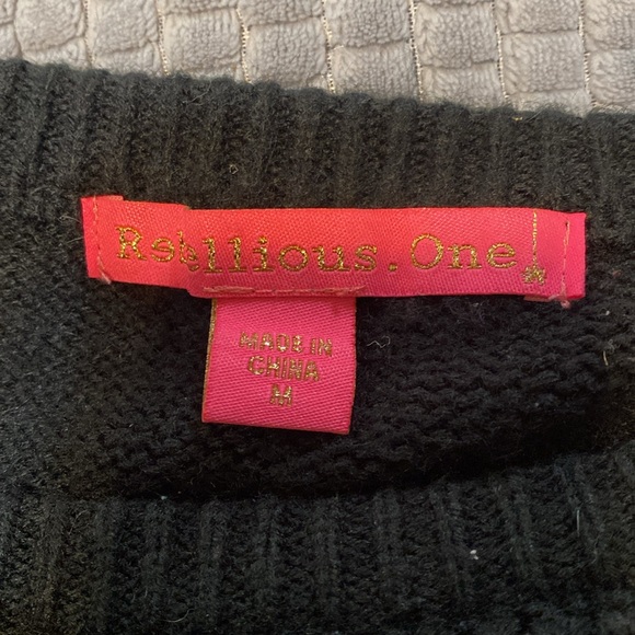 Women’s Rebellious One black sweater size medium - Picture 3 of 3